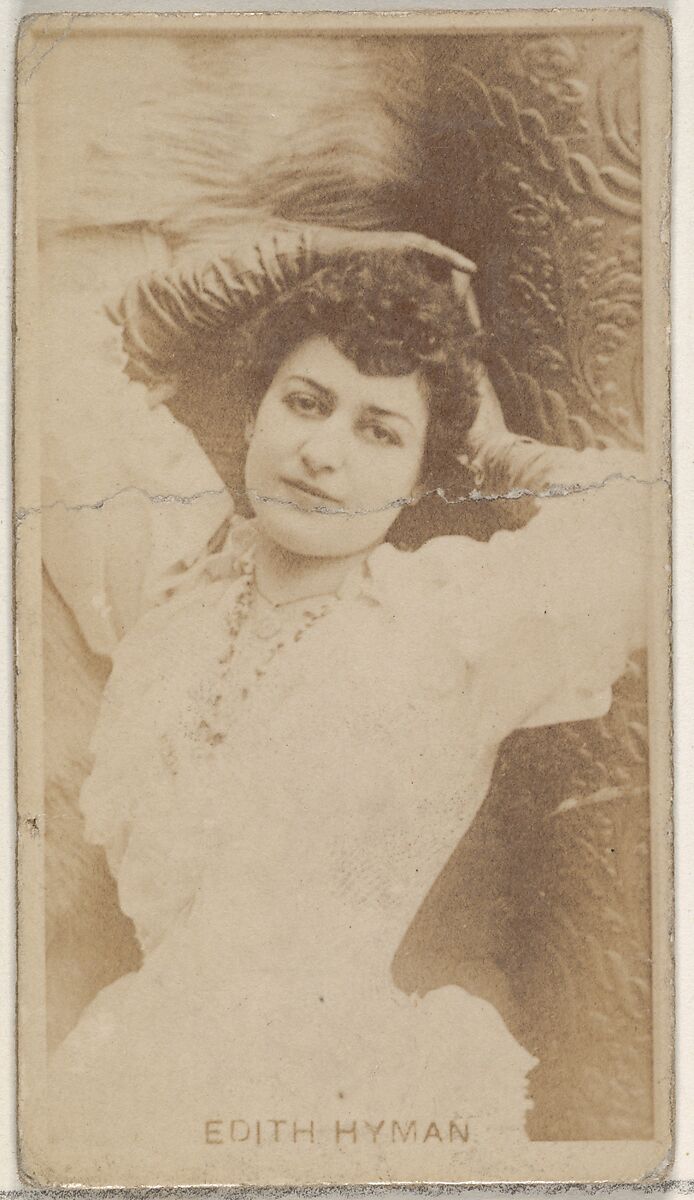 Edith Hyman, from the Actors and Actresses series (N45, Type 8) for Virginia Brights Cigarettes, Issued by Allen &amp; Ginter (American, Richmond, Virginia), Albumen photograph 