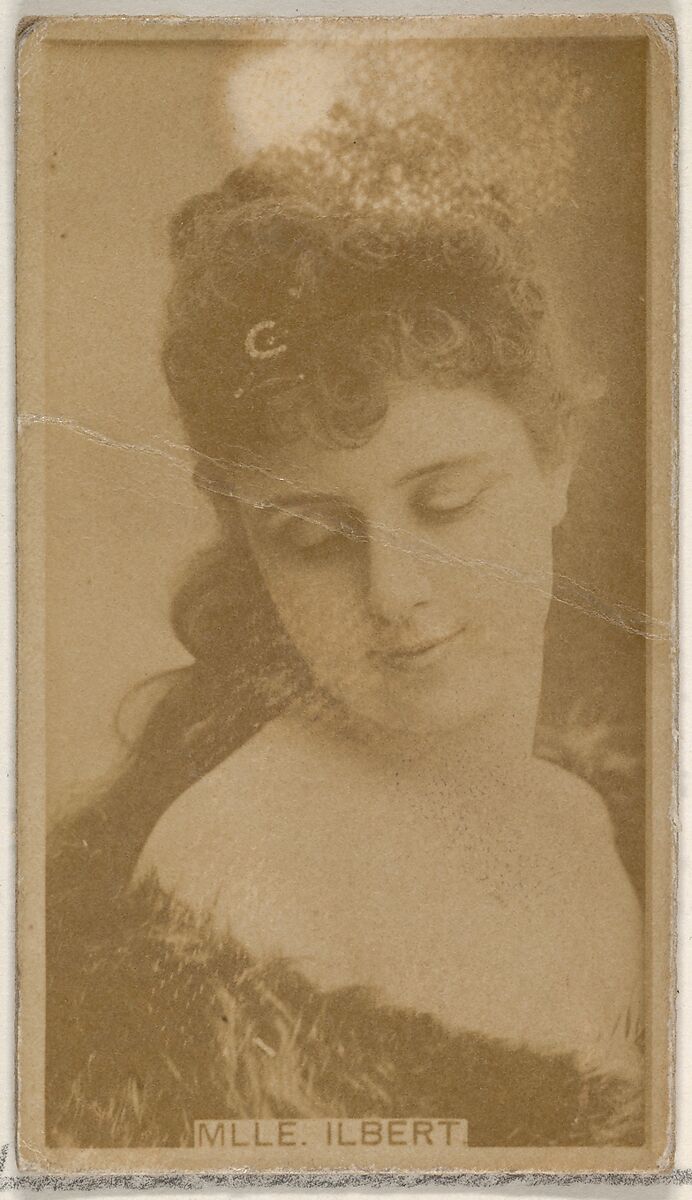 Mlle. Ilberte, from the Actors and Actresses series (N45, Type 8) for Virginia Brights Cigarettes, Issued by Allen &amp; Ginter (American, Richmond, Virginia), Albumen photograph 