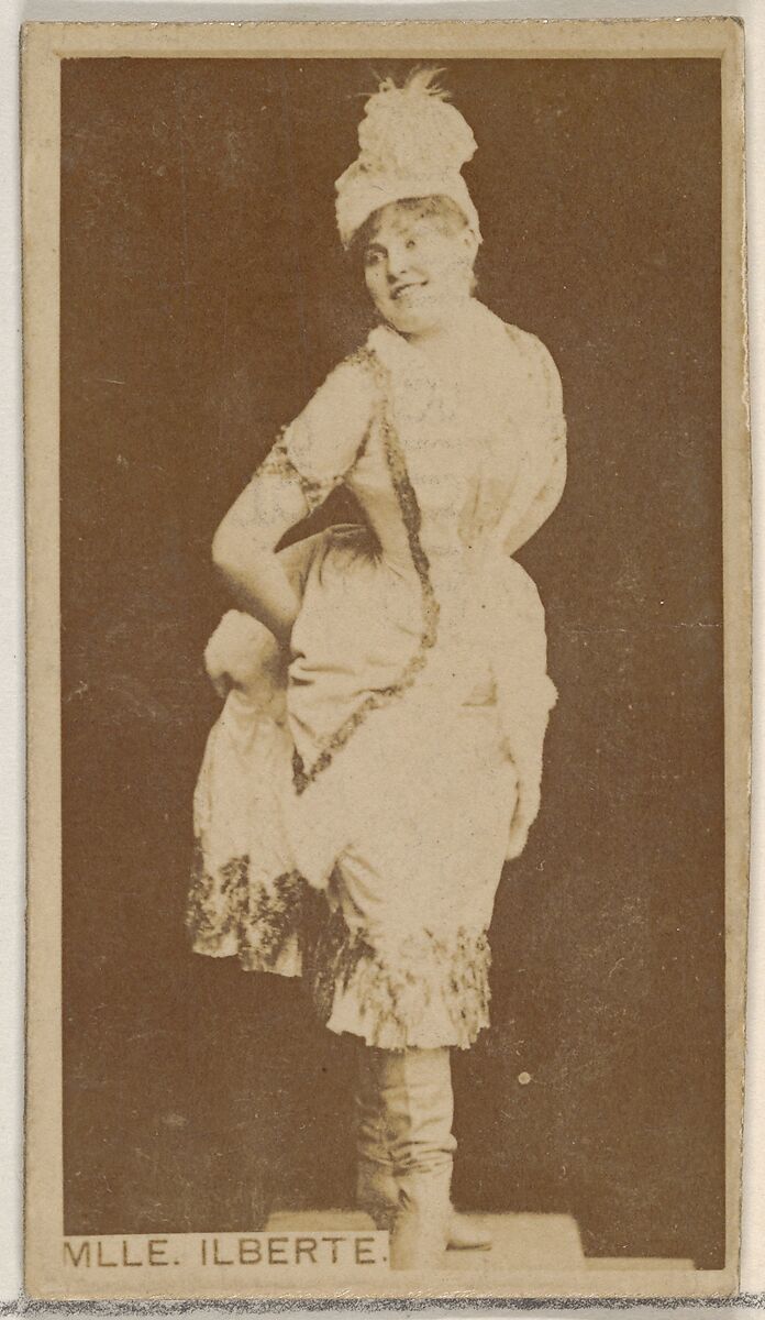 Mlle. Ilberte, from the Actors and Actresses series (N45, Type 8) for Virginia Brights Cigarettes, Issued by Allen &amp; Ginter (American, Richmond, Virginia), Albumen photograph 