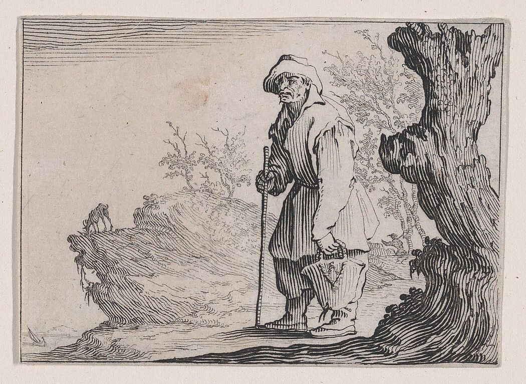 Le Paysan Portant son Sac (The Peasant Carrying his Sack), from Les Caprices Series A, The Florence Set, Jacques Callot (French, Nancy 1592–1635 Nancy), Etching 