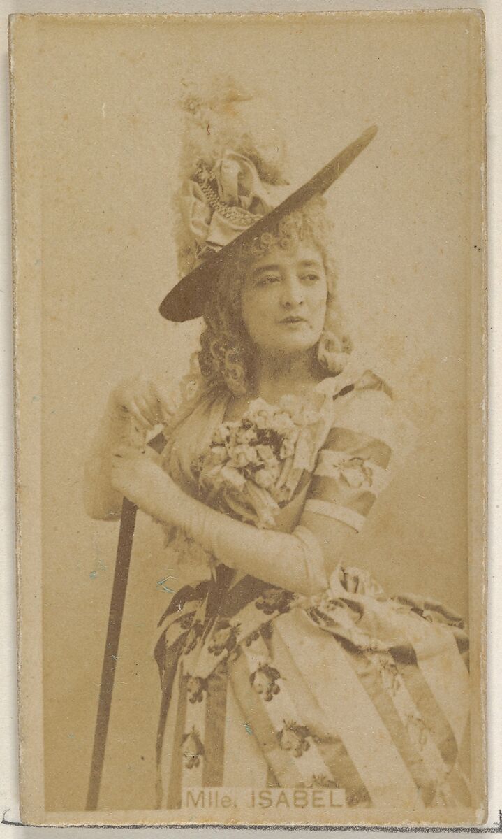 Mlle. Isabelle, from the Actors and Actresses series (N45, Type 8) for Virginia Brights Cigarettes, Issued by Allen &amp; Ginter (American, Richmond, Virginia), Albumen photograph 