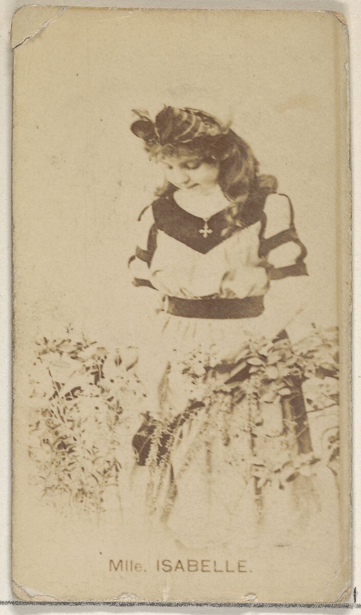Mlle. Isabelle, from the Actors and Actresses series (N45, Type 8) for Virginia Brights Cigarettes, Issued by Allen &amp; Ginter (American, Richmond, Virginia), Albumen photograph 