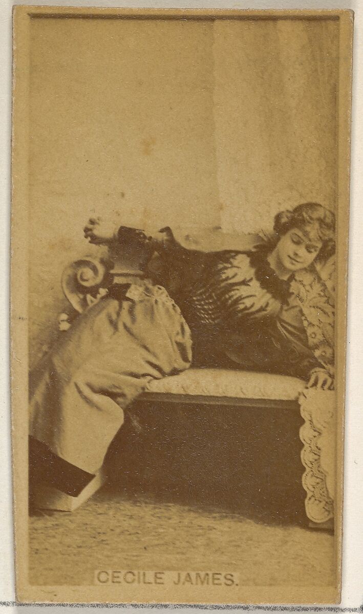 Cecile James, from the Actors and Actresses series (N45, Type 8) for Virginia Brights Cigarettes, Issued by Allen &amp; Ginter (American, Richmond, Virginia), Albumen photograph 