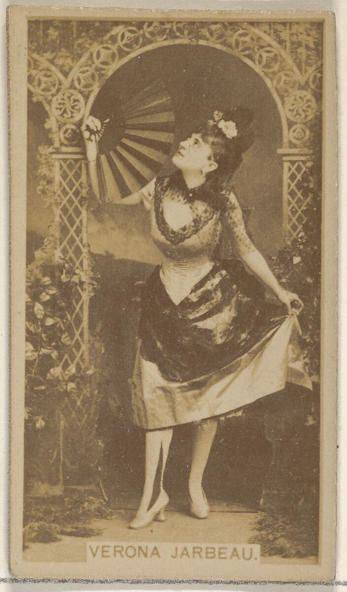 Verona Jarbeau, from the Actors and Actresses series (N45, Type 8) for Virginia Brights Cigarettes, Issued by Allen &amp; Ginter (American, Richmond, Virginia), Albumen photograph 