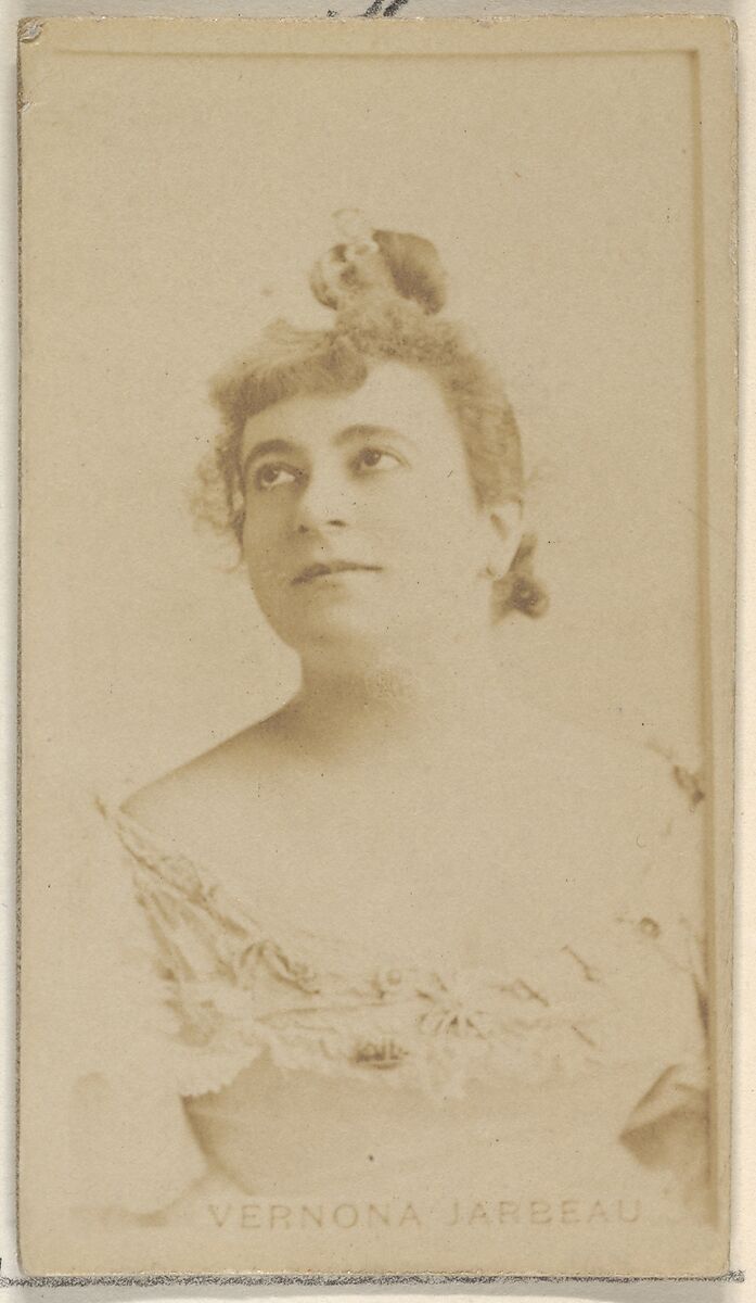 Vernona Jarbeau, from the Actors and Actresses series (N45, Type 8) for Virginia Brights Cigarettes, Issued by Allen &amp; Ginter (American, Richmond, Virginia), Albumen photograph 