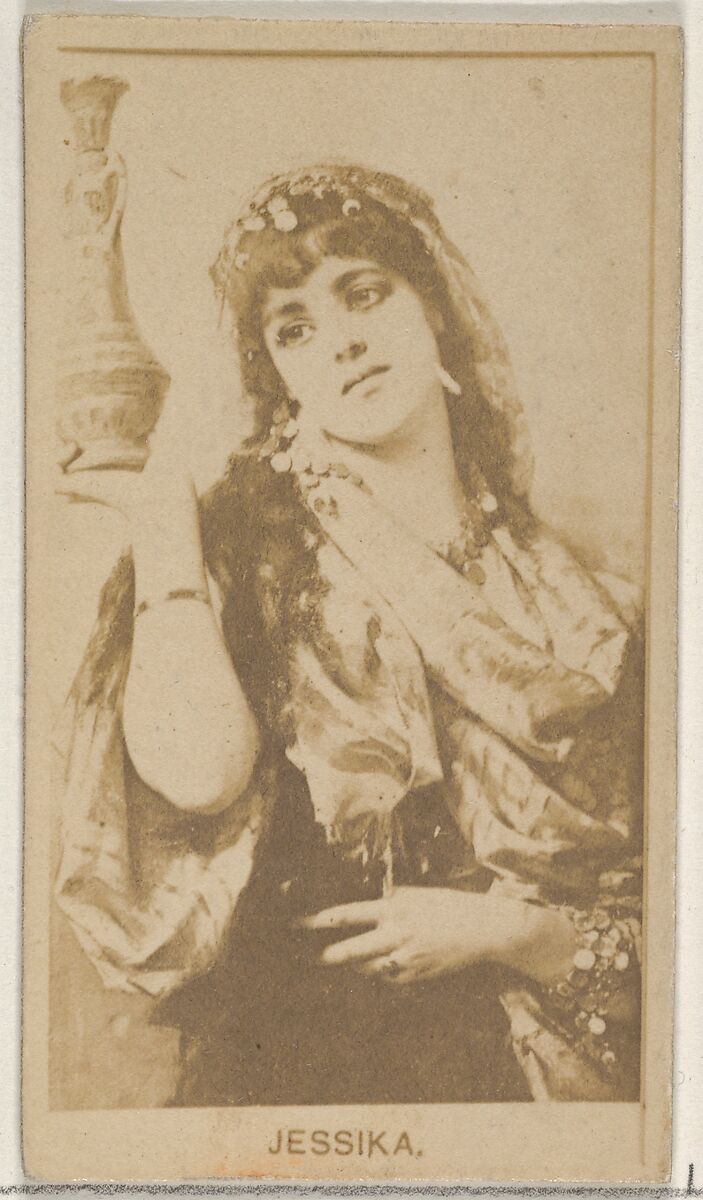 Jessika, from the Actors and Actresses series (N45, Type 8) for Virginia Brights Cigarettes, Issued by Allen &amp; Ginter (American, Richmond, Virginia), Albumen photograph 