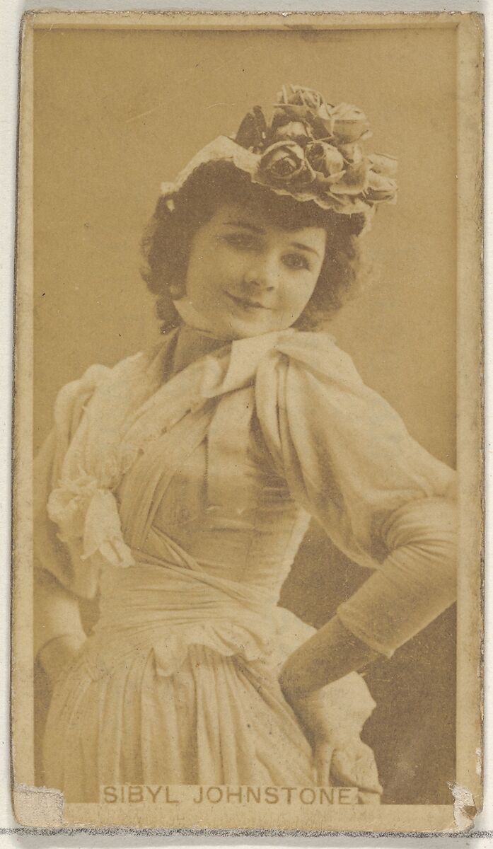 Sibyl Johnstone, from the Actors and Actresses series (N45, Type 8) for Virginia Brights Cigarettes, Issued by Allen &amp; Ginter (American, Richmond, Virginia), Albumen photograph 