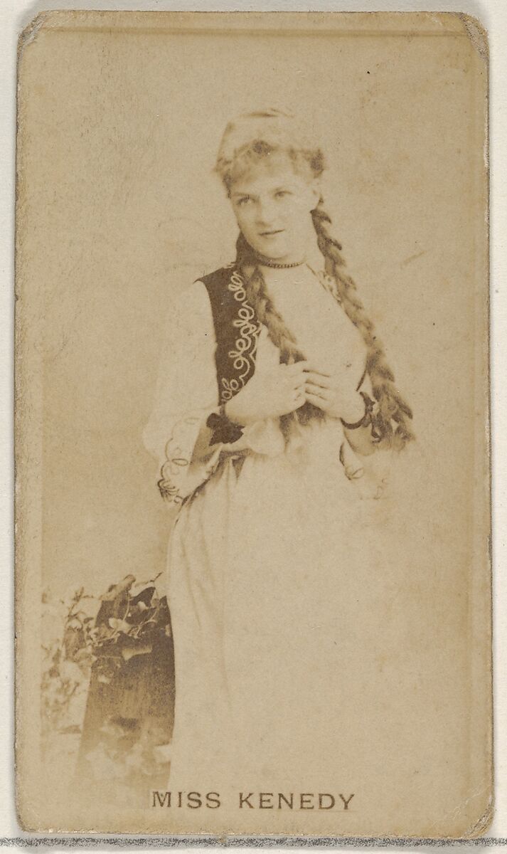 Miss Kenedy, from the Actors and Actresses series (N45, Type 8) for Virginia Brights Cigarettes, Issued by Allen &amp; Ginter (American, Richmond, Virginia), Albumen photograph 