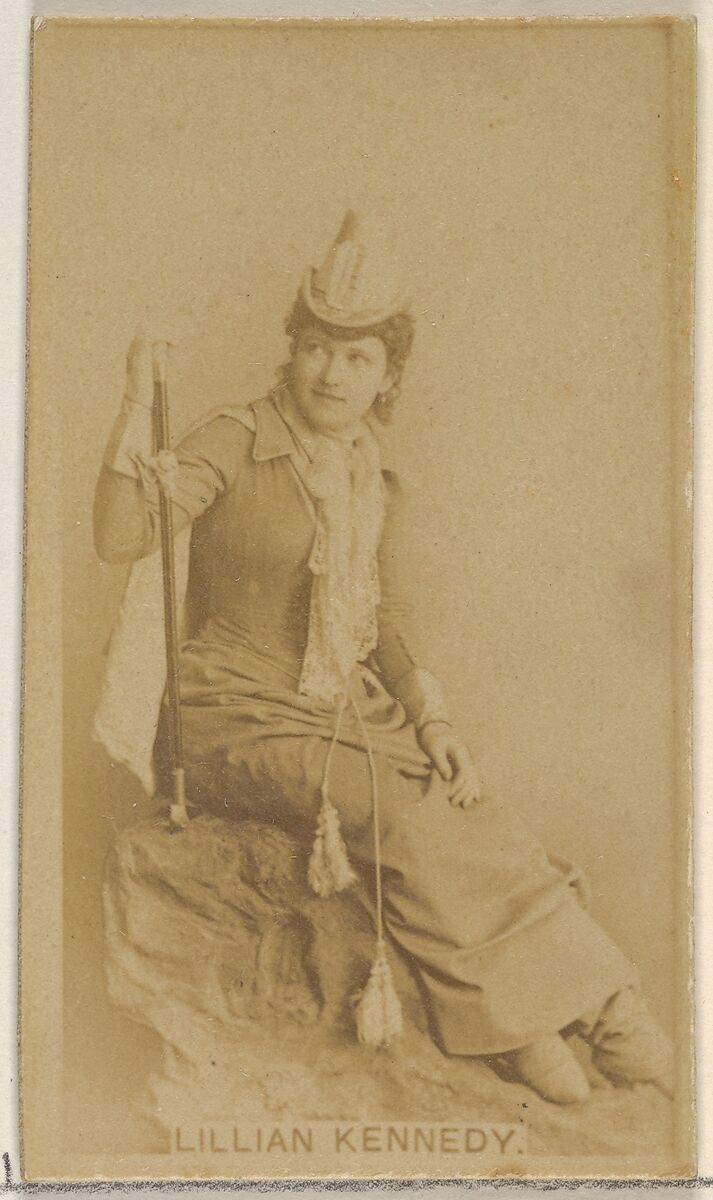 Lillian Kennedy, from the Actors and Actresses series (N45, Type 8) for Virginia Brights Cigarettes, Issued by Allen &amp; Ginter (American, Richmond, Virginia), Albumen photograph 