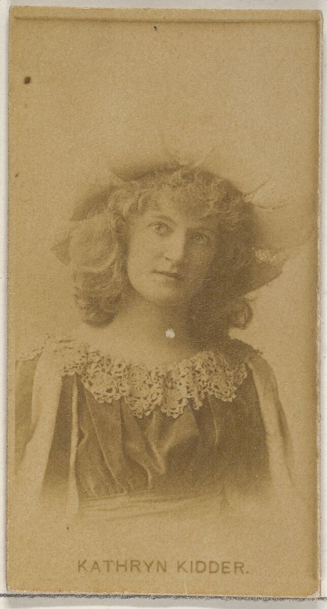 Kathryn Kidder, from the Actors and Actresses series (N45, Type 8) for Virginia Brights Cigarettes, Issued by Allen &amp; Ginter (American, Richmond, Virginia), Albumen photograph 