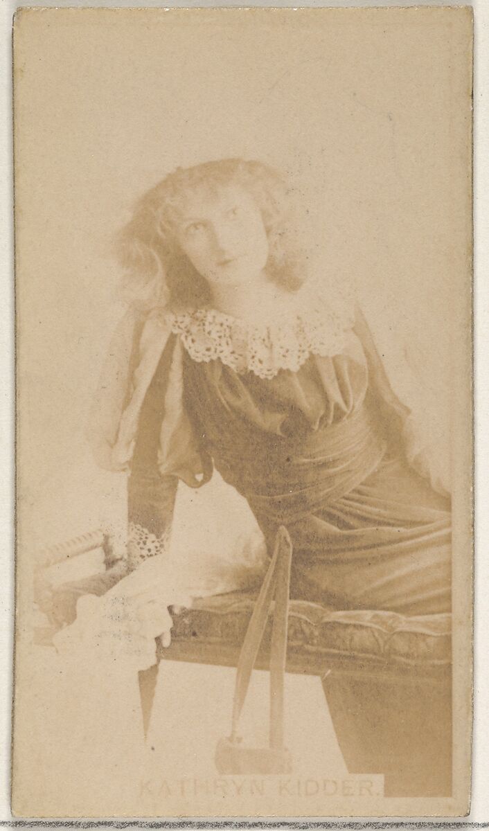 Kathryn Kidder, from the Actors and Actresses series (N45, Type 8) for Virginia Brights Cigarettes, Issued by Allen &amp; Ginter (American, Richmond, Virginia), Albumen photograph 