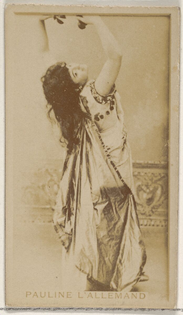 Pauline L' Allemand, from the Actors and Actresses series (N45, Type 8) for Virginia Brights Cigarettes, Issued by Allen &amp; Ginter (American, Richmond, Virginia), Albumen photograph 