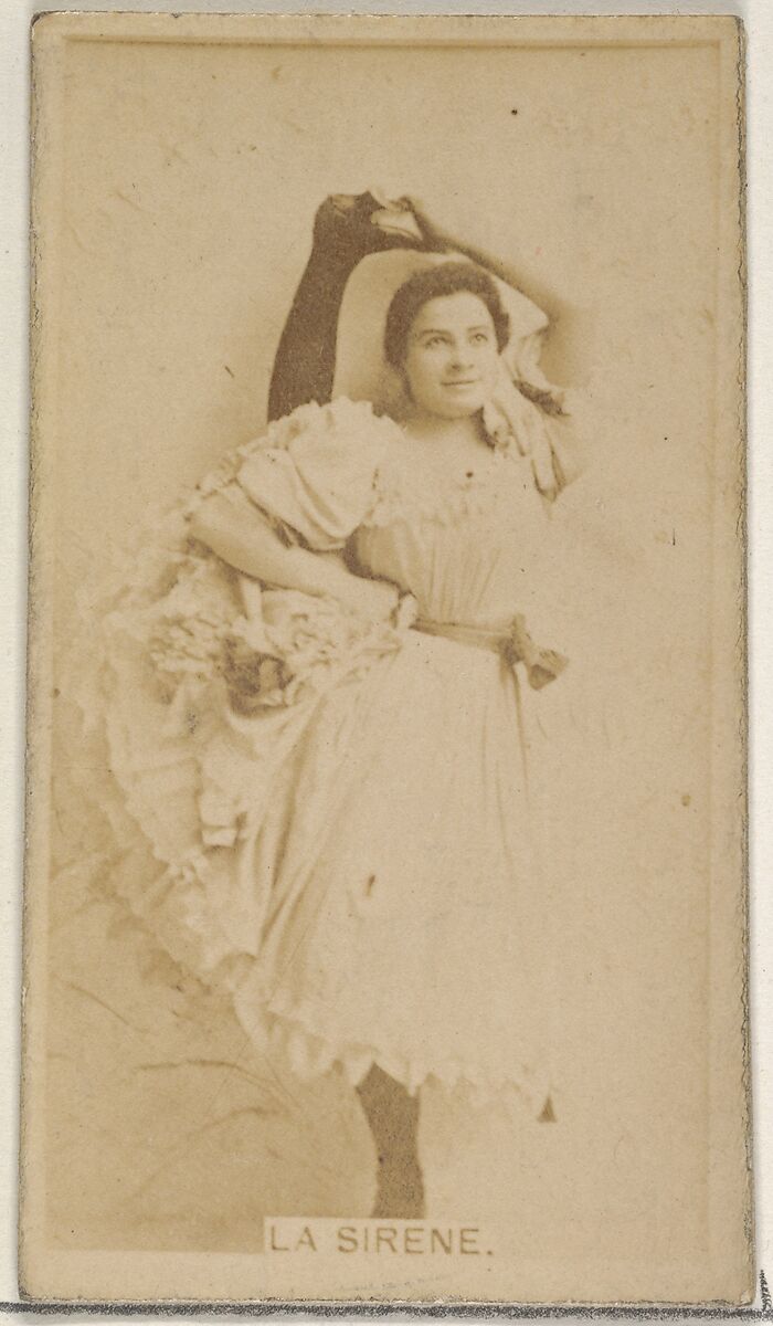 La Sirene, from the Actors and Actresses series (N45, Type 8) for Virginia Brights Cigarettes, Issued by Allen &amp; Ginter (American, Richmond, Virginia), Albumen photograph 