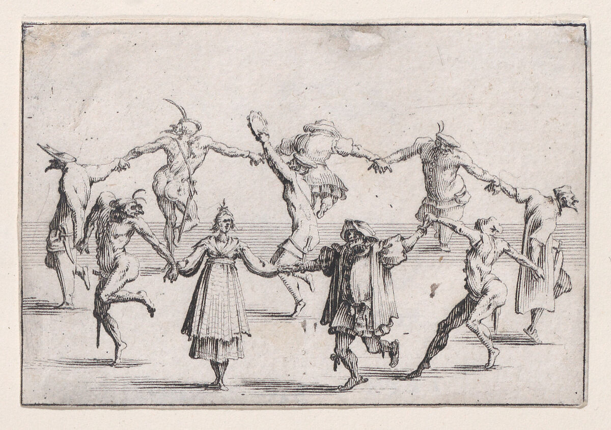 La Ronde (The Round Dance), from Les Caprices Series A, The Florence Set, Jacques Callot (French, Nancy 1592–1635 Nancy), Etching 