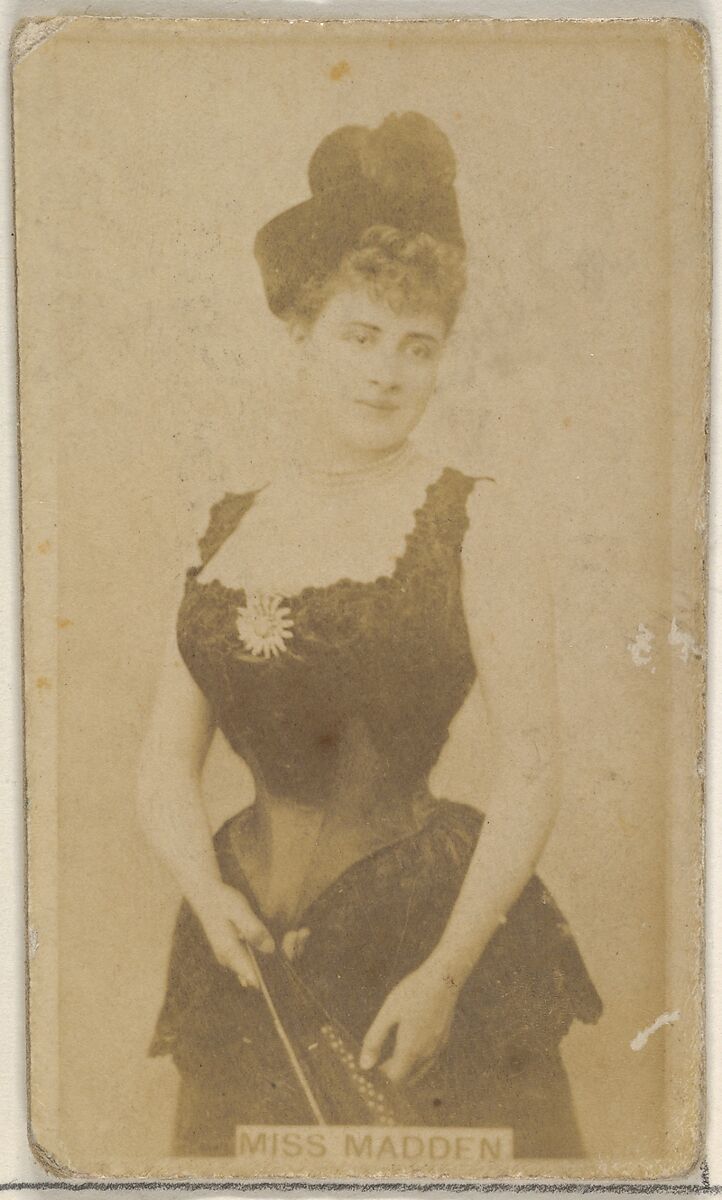 Miss Madden, from the Actors and Actresses series (N45, Type 8) for Virginia Brights Cigarettes, Issued by Allen &amp; Ginter (American, Richmond, Virginia), Albumen photograph 