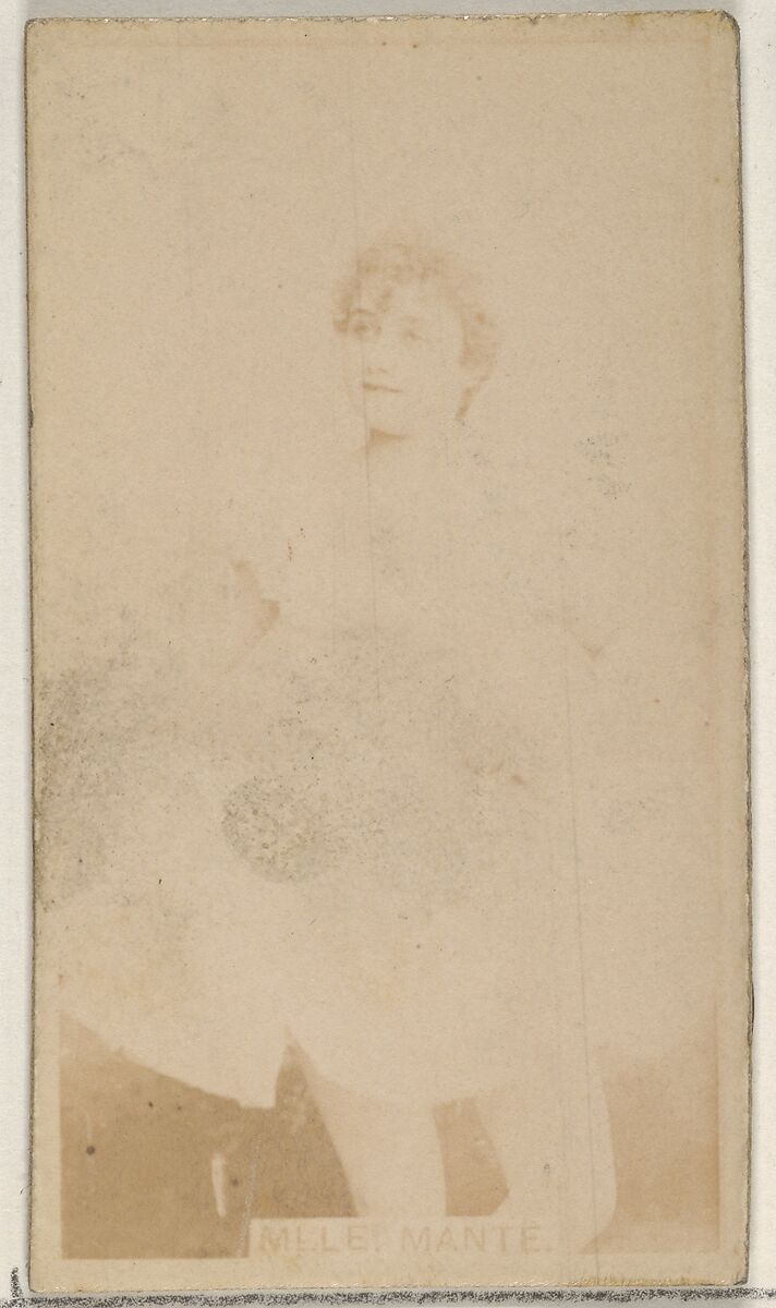 Mlle. Mante, from the Actors and Actresses series (N45, Type 8) for Virginia Brights Cigarettes, Issued by Allen &amp; Ginter (American, Richmond, Virginia), Albumen photograph 