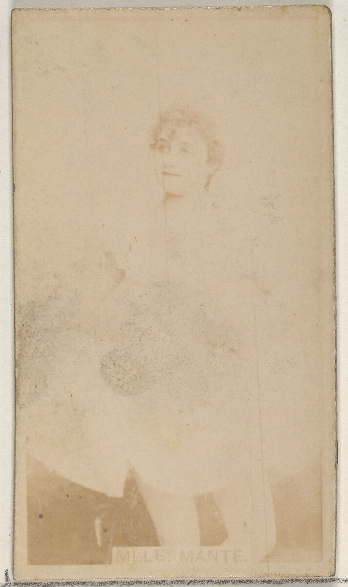 Mlle. Mante, from the Actors and Actresses series (N45, Type 8) for Virginia Brights Cigarettes, Issued by Allen &amp; Ginter (American, Richmond, Virginia), Albumen photograph