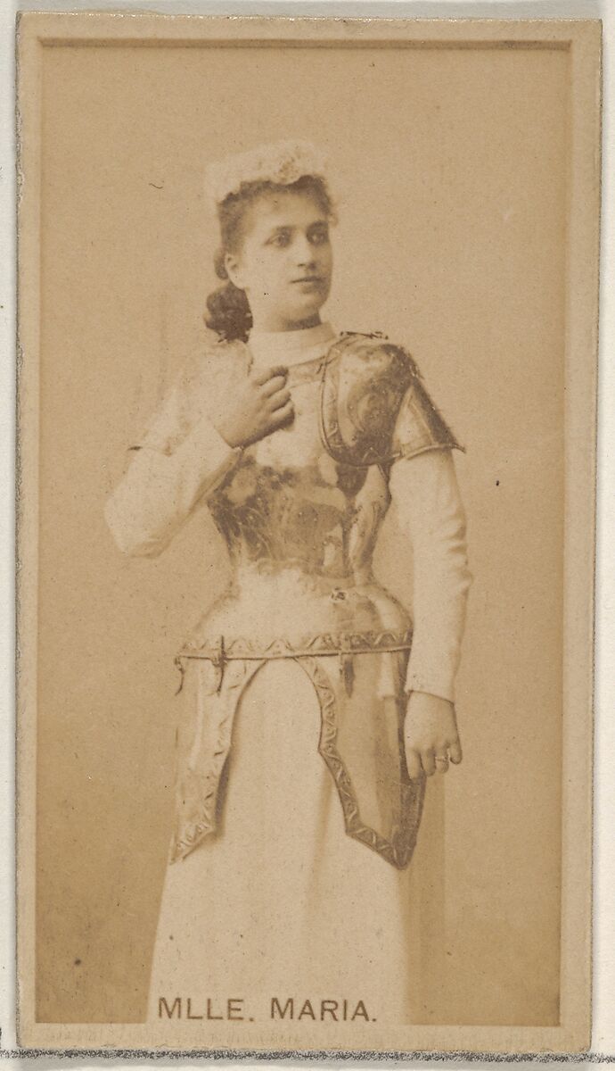 Mlle. Maria, from the Actors and Actresses series (N45, Type 8) for Virginia Brights Cigarettes, Issued by Allen &amp; Ginter (American, Richmond, Virginia), Albumen photograph 