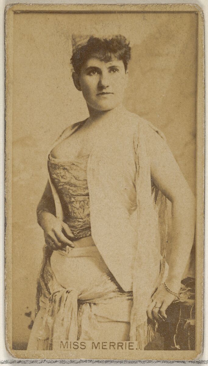 Miss Merrie, from the Actors and Actresses series (N45, Type 8) for Virginia Brights Cigarettes, Issued by Allen &amp; Ginter (American, Richmond, Virginia), Albumen photograph 