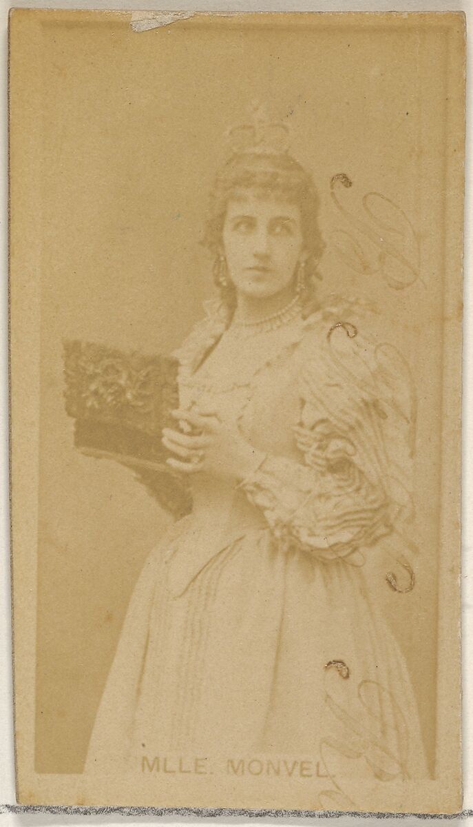 Mlle. Monvel, from the Actors and Actresses series (N45, Type 8) for Virginia Brights Cigarettes, Issued by Allen &amp; Ginter (American, Richmond, Virginia), Albumen photograph 