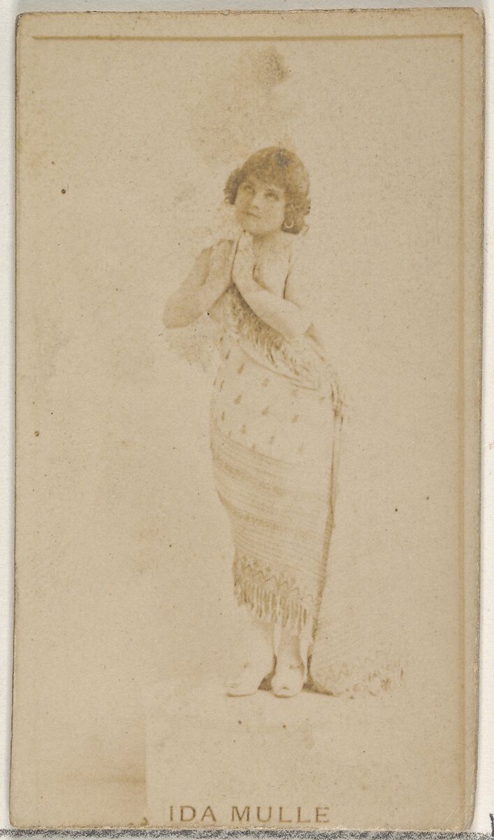 Ida Mulle, from the Actors and Actresses series (N45, Type 8) for Virginia Brights Cigarettes, Issued by Allen &amp; Ginter (American, Richmond, Virginia), Albumen photograph 