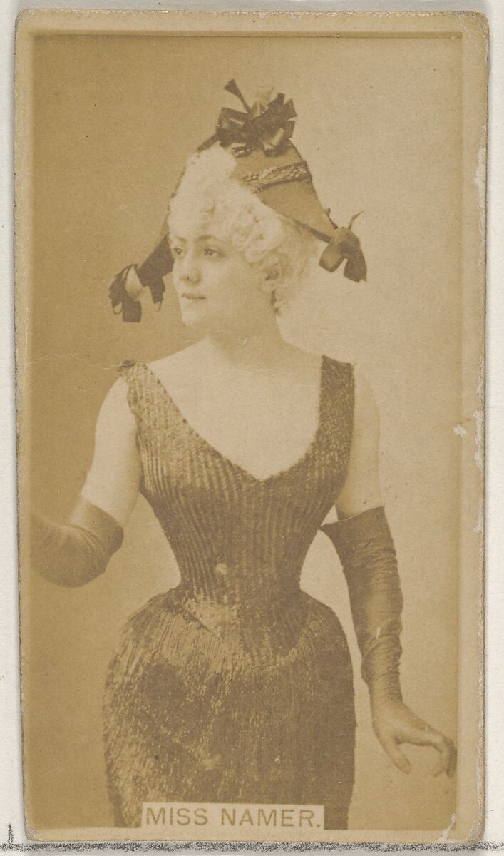 Miss Namer, from the Actors and Actresses series (N45, Type 8) for Virginia Brights Cigarettes, Issued by Allen &amp; Ginter (American, Richmond, Virginia), Albumen photograph 