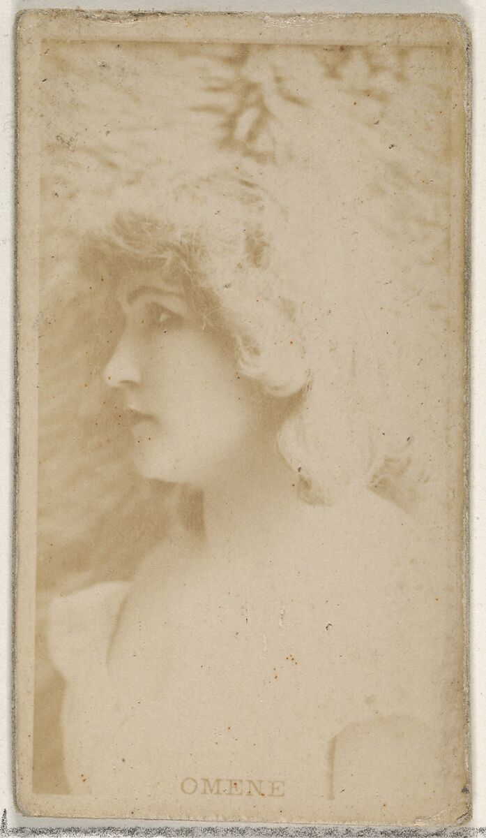 Omene, from the Actors and Actresses series (N45, Type 8) for Virginia Brights Cigarettes, Issued by Allen &amp; Ginter (American, Richmond, Virginia), Albumen photograph 