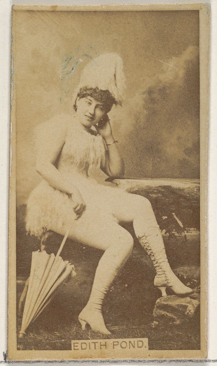 Edith Pond, from the Actors and Actresses series (N45, Type 8) for Virginia Brights Cigarettes, Issued by Allen &amp; Ginter (American, Richmond, Virginia), Albumen photograph 