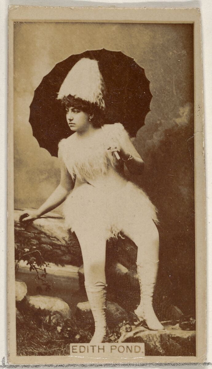 Edith Pond, from the Actors and Actresses series (N45, Type 8) for Virginia Brights Cigarettes, Issued by Allen &amp; Ginter (American, Richmond, Virginia), Albumen photograph 