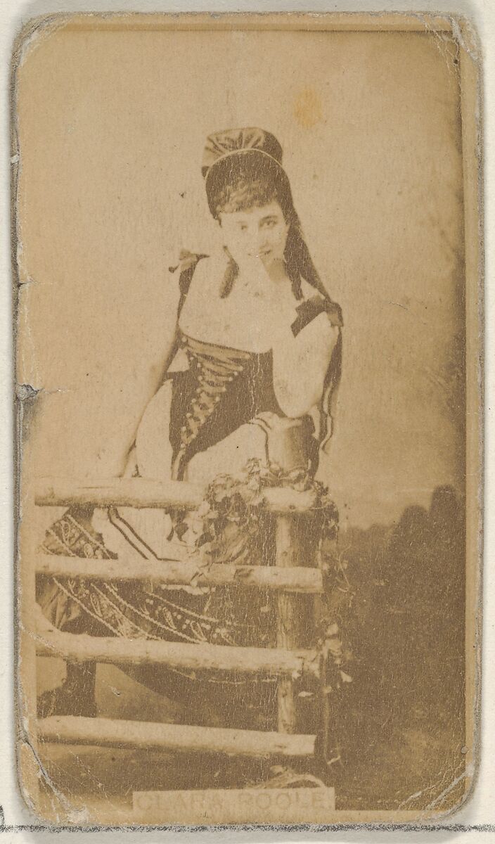 Clara Poole, from the Actors and Actresses series (N45, Type 8) for Virginia Brights Cigarettes, Issued by Allen &amp; Ginter (American, Richmond, Virginia), Albumen photograph 