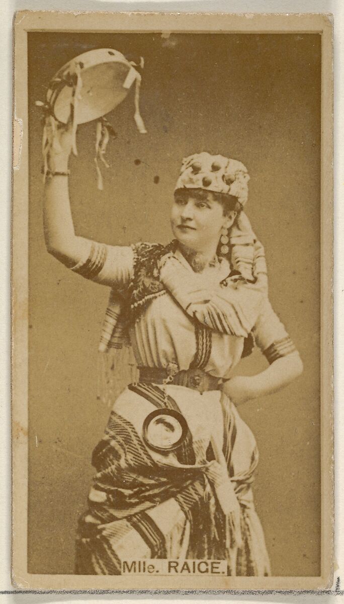 Mlle. Raige, from the Actors and Actresses series (N45, Type 8) for Virginia Brights Cigarettes, Issued by Allen &amp; Ginter (American, Richmond, Virginia), Albumen photograph 