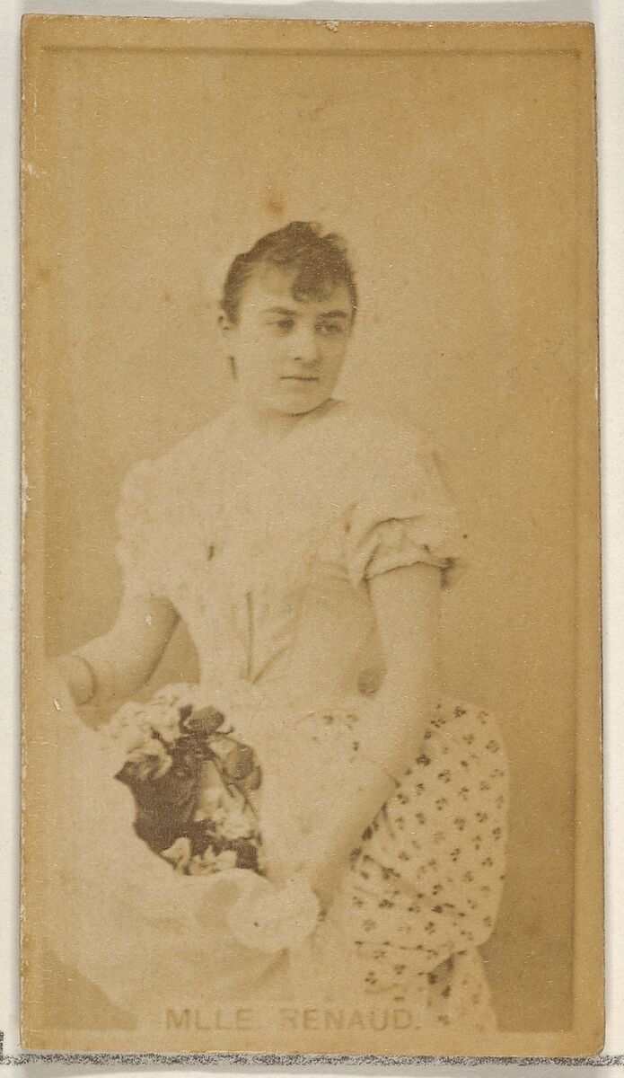 Mlle. Renaud, from the Actors and Actresses series (N45, Type 8) for Virginia Brights Cigarettes, Issued by Allen &amp; Ginter (American, Richmond, Virginia), Albumen photograph 
