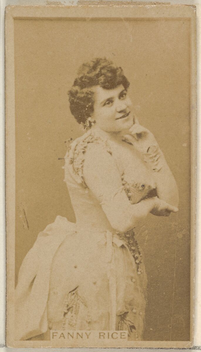 Fanny Rice, from the Actors and Actresses series (N45, Type 8) for Virginia Brights Cigarettes, Issued by Allen &amp; Ginter (American, Richmond, Virginia), Albumen photograph 