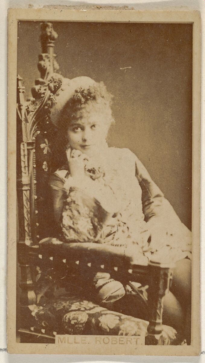 Mlle. Robert, from the Actors and Actresses series (N45, Type 8) for Virginia Brights Cigarettes, Issued by Allen &amp; Ginter (American, Richmond, Virginia), Albumen photograph 