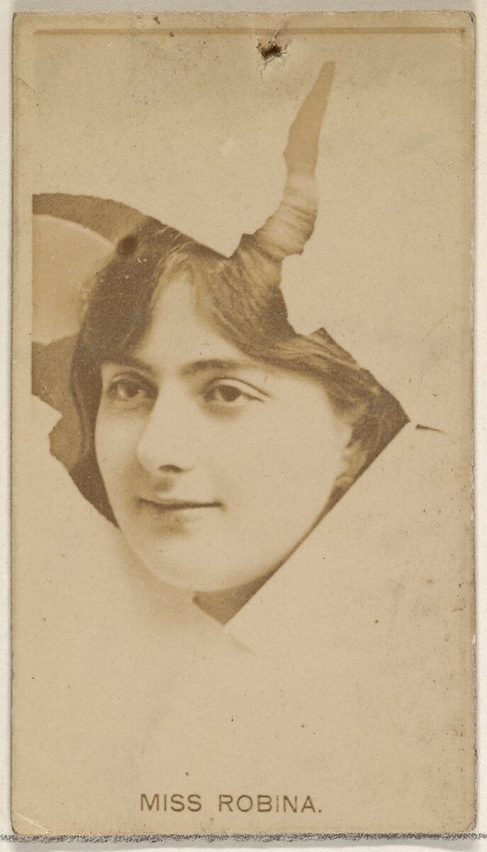 Miss Robina, from the Actors and Actresses series (N45, Type 8) for Virginia Brights Cigarettes, Issued by Allen &amp; Ginter (American, Richmond, Virginia), Albumen photograph 