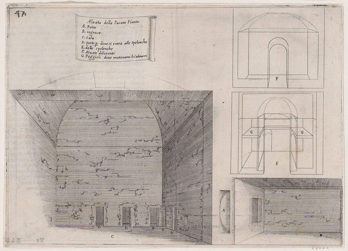 Plate 39, from "Trattato delle Piante & Immagini de Sacri Edifizi di Terra Santa" (Treatise of the Plans & Images of the Sacred Buildings of the Holy Land), Jacques Callot (French, Nancy 1592–1635 Nancy), Etching and engraving; first state of two (Lieure) 