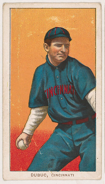 Jean Dubac, Cincinnati, from Coupon Cigarettes Baseball Issue, 1910, Coupon Cigarettes, Commercial color lithograph 