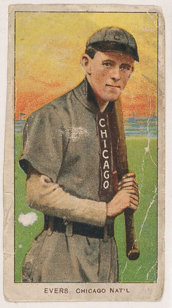 Johnny Evers, Chicago, from Coupon Cigarettes Baseball Issue, 1910, Coupon Cigarettes, Commercial color lithograph 