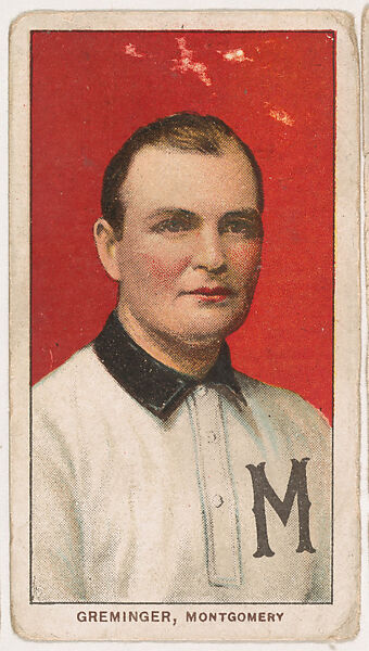 Ed Greminger, Montgomery, from Coupon Cigarettes Baseball Issue, 1910, Coupon Cigarettes, Commercial color lithograph 