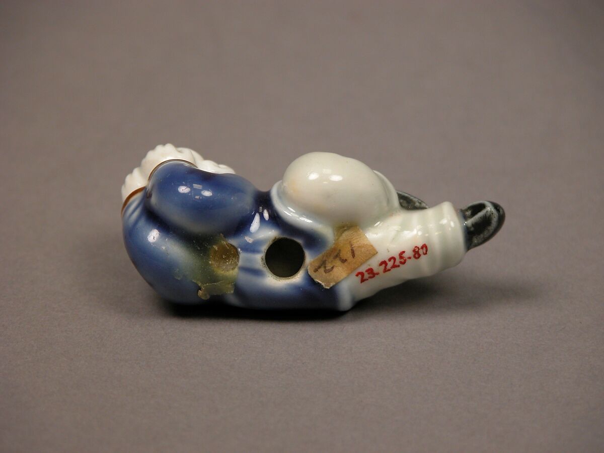 Child Lying Down, Porcelain with underglaze blue and overglaze enamels (Hirado ware), Japan