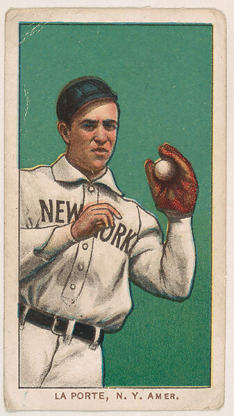Frank LaPorte, New York, from Coupon Cigarettes Baseball Issue, 1910, Coupon Cigarettes, Commercial color lithograph 