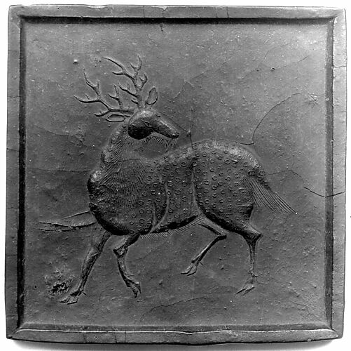 Ink Tablet with Black Stag Motif