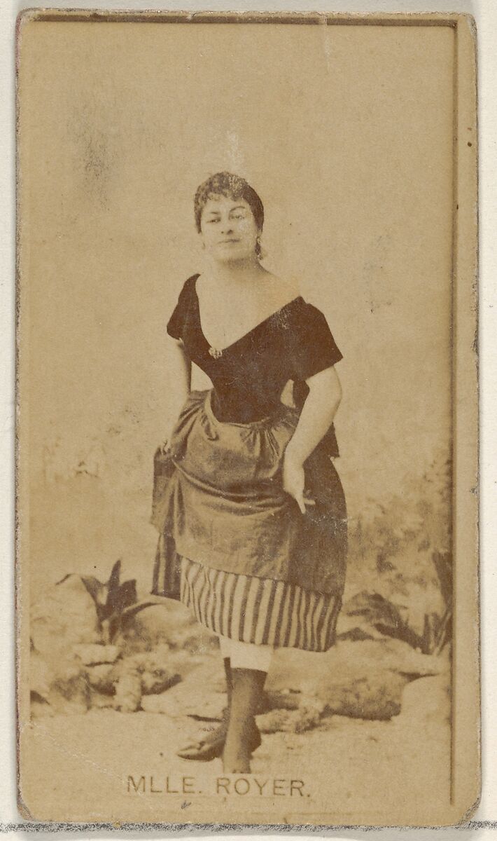 Mlle. Royer, from the Actors and Actresses series (N45, Type 8) for Virginia Brights Cigarettes, Issued by Allen &amp; Ginter (American, Richmond, Virginia), Albumen photograph 