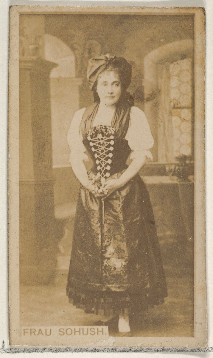 Frau Sohush, from the Actors and Actresses series (N45, Type 8) for Virginia Brights Cigarettes, Issued by Allen &amp; Ginter (American, Richmond, Virginia), Albumen photograph 