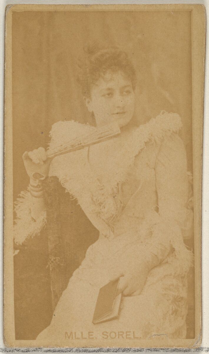 Mlle. Sorel, from the Actors and Actresses series (N45, Type 8) for Virginia Brights Cigarettes, Issued by Allen &amp; Ginter (American, Richmond, Virginia), Albumen photograph 