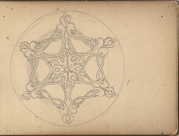 Star-shaped Ornament for a Brooch or Pendant, Edgar Gilstrap Simpson (British, 1867–1945 (presumed)), Graphite 