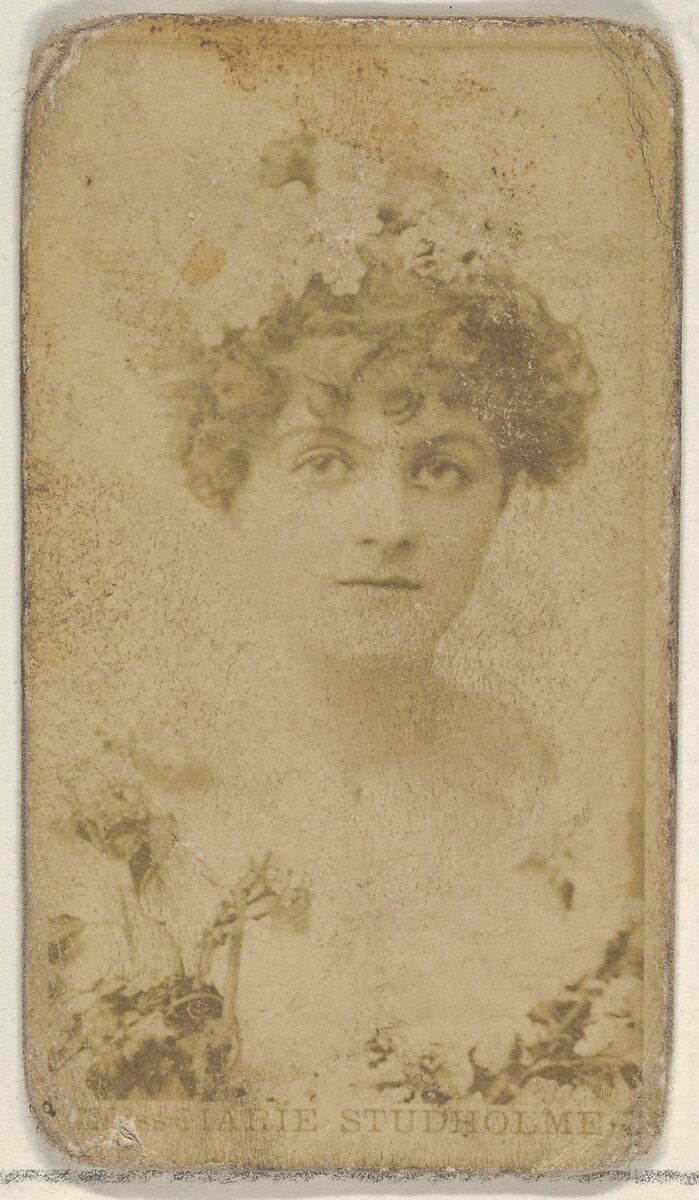 Marie Studholme, from the Actors and Actresses series (N45, Type 8) for Virginia Brights Cigarettes, Issued by Allen &amp; Ginter (American, Richmond, Virginia), Albumen photograph 