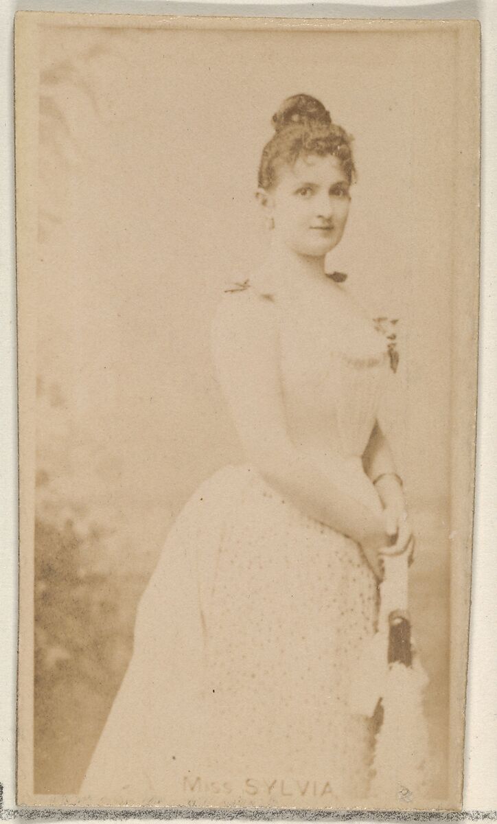 Miss Sylvia, from the Actors and Actresses series (N45, Type 8) for Virginia Brights Cigarettes, Issued by Allen &amp; Ginter (American, Richmond, Virginia), Albumen photograph 