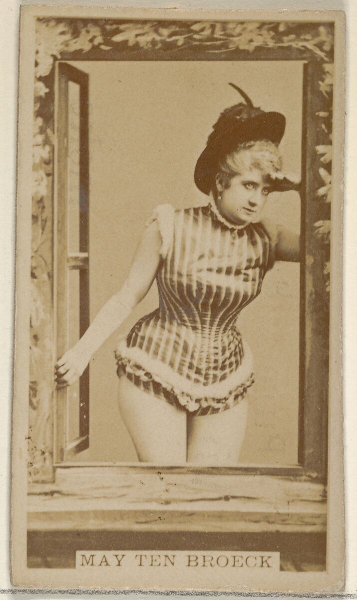 May Ten Broeck, from the Actors and Actresses series (N45, Type 8) for Virginia Brights Cigarettes, Issued by Allen &amp; Ginter (American, Richmond, Virginia), Albumen photograph 