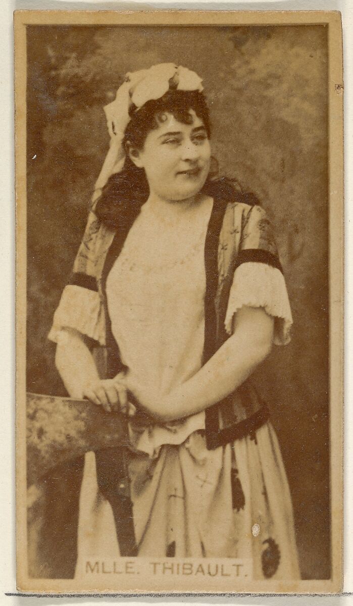 Mlle. Thibault, from the Actors and Actresses series (N45, Type 8) for Virginia Brights Cigarettes, Issued by Allen &amp; Ginter (American, Richmond, Virginia), Albumen photograph 